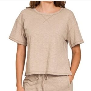Zenana Outfitters Ash Mocha Tee